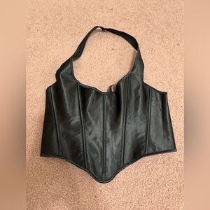 Black Halter Corset Top